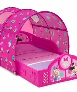 Delta Children Toddler Beds Minnie Mouse Plastic Sleep And Play Toddler Bed With Canopy