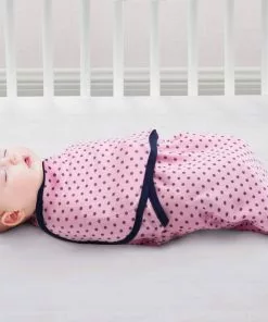 Delta Children Little Lambs Adjustable Swaddle Wrap - Size Small/Medium, Fits Babies 0-3 Months/7-14 Lbs. Swaddles