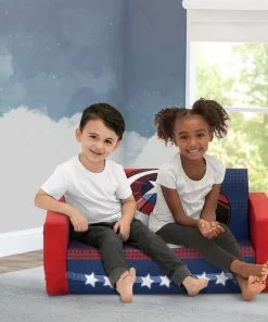 Delta Children Avengers Cozee Flip-Out Sofa - 2-in-1 Convertible Sofa To Lounger For Kids