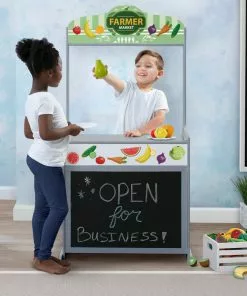 Delta Children Reversible 4-in-1 Pretend Play Center With Chalkboard & Storage What's New