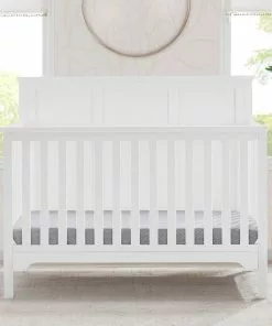 Delta Children Sweet Beginnings Sage Flat Top 6-in-1 Convertible Crib