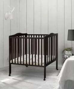 Delta Children Baby Cribs Folding Portable Mini Baby Crib With 1.5-inch Mattress