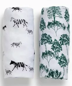 Delta Children What's New Modern Safari Fitted Crib Sheets - 2 Pack