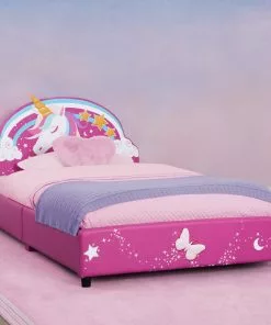 Delta Children Unicorn Upholstered Twin Bed