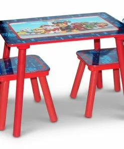 Delta Children Nick Jr. PAW Patrol 4-Piece Playroom Solution – Set Includes Table And 2 Chairs And 6-Bin Toy Organizer