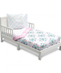 Delta Children Girls 4-Piece Toddler Bedding Set Sheets & Mattress Covers