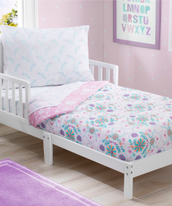 Delta Children Girls 4-Piece Toddler Bedding Set Sheets & Mattress Covers