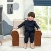 Delta Children Deluxe Cozee Sherpa And Faux Leather Chair For Kids