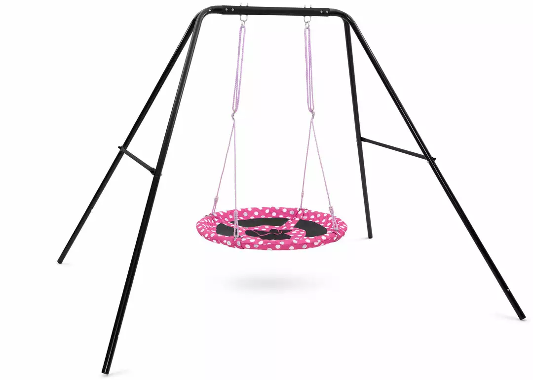 Delta Children Minnie Mouse 40-Inch Saucer Swing For Kids 5 Delta Children Minnie Mouse 40-Inch Saucer Swing For Kids