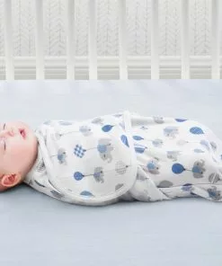 Delta Children Little Lambs Adjustable Swaddle Wrap - Size Large, Fits Babies 3-6 Months/14-18 Lbs., 3-Pack