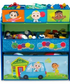 Delta Children Storage CoComelon 6 Bin Design And Store Toy Organizer