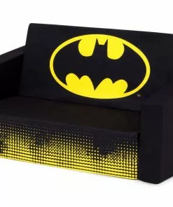 Delta Children Batman Cozee Flip-Out Sofa - 2-in-1 Convertible Sofa To Lounger For Kids Kids’ Chairs