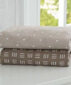 Delta Children What's New Neutral Boho Fitted Crib Sheets - 2 Pack