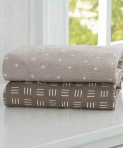 Delta Children What's New Neutral Boho Fitted Crib Sheets - 2 Pack