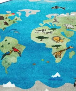 Delta Children World Map Round Area Rug For Kids, 39-Inch 9 Delta Children World Map Round Area Rug For Kids, 39-Inch