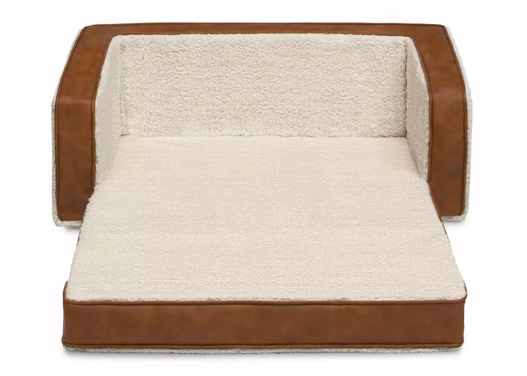 Delta Children Personalization Personalized Cozee Flip-Out Sherpa And Leather 2-in-1 Convertible Sofa To Lounger For Kids 7 Delta Children Personalization Personalized Cozee Flip-Out Sherpa And Leather 2-in-1 Convertible Sofa To Lounger For Kids