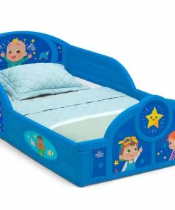 Delta Children Toddler Beds CoComelon Sleep And Play Toddler Bed With Built-In Guardrails