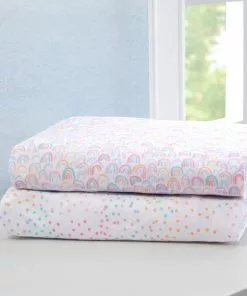 Delta Children Rainbow Confetti Fitted Crib Sheets - 2 Pack What's New