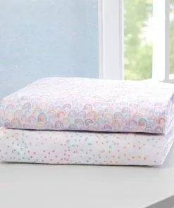 Delta Children Rainbow Confetti Fitted Crib Sheets - 2 Pack What's New