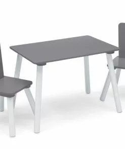 Delta Children 4-Piece Toddler Playroom Set – Includes Play Table And 6 Bin Toy Organizer With Reusable Vinyl Cling Stickers