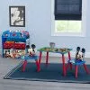 Delta Children Table & Chair Sets Mickey Mouse 4-Piece Playroom Solution – Set Includes Table And 2 Chairs And 6-Bin Toy Organizer 1 Delta Children Table & Chair Sets Mickey Mouse 4-Piece Playroom Solution – Set Includes Table And 2 Chairs And 6-Bin Toy Organizer