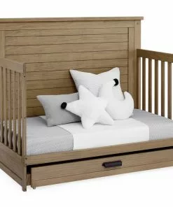 Simmons Kids Caden 6-in-1 Convertible Crib With Trundle Drawer Baby Cribs