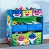 Delta Children Baby Shark Design & Store 6 Bin Toy Storage Organizer