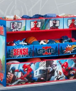 Delta Children Spider-Man Deluxe 9 Bin Design And Store Toy Organizer