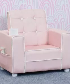 Delta Children Chelsea Kids Upholstered Chair With Cup Holder