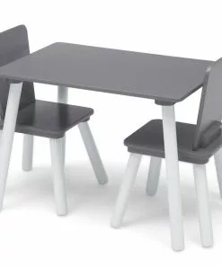 Delta Children 4-Piece Toddler Playroom Set – Includes Play Table And 6 Bin Toy Organizer With Reusable Vinyl Cling Stickers