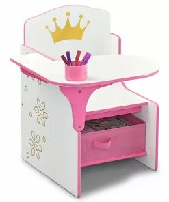 Delta Children Princess Crown Chair Desk With Storage Bin Activity Desks