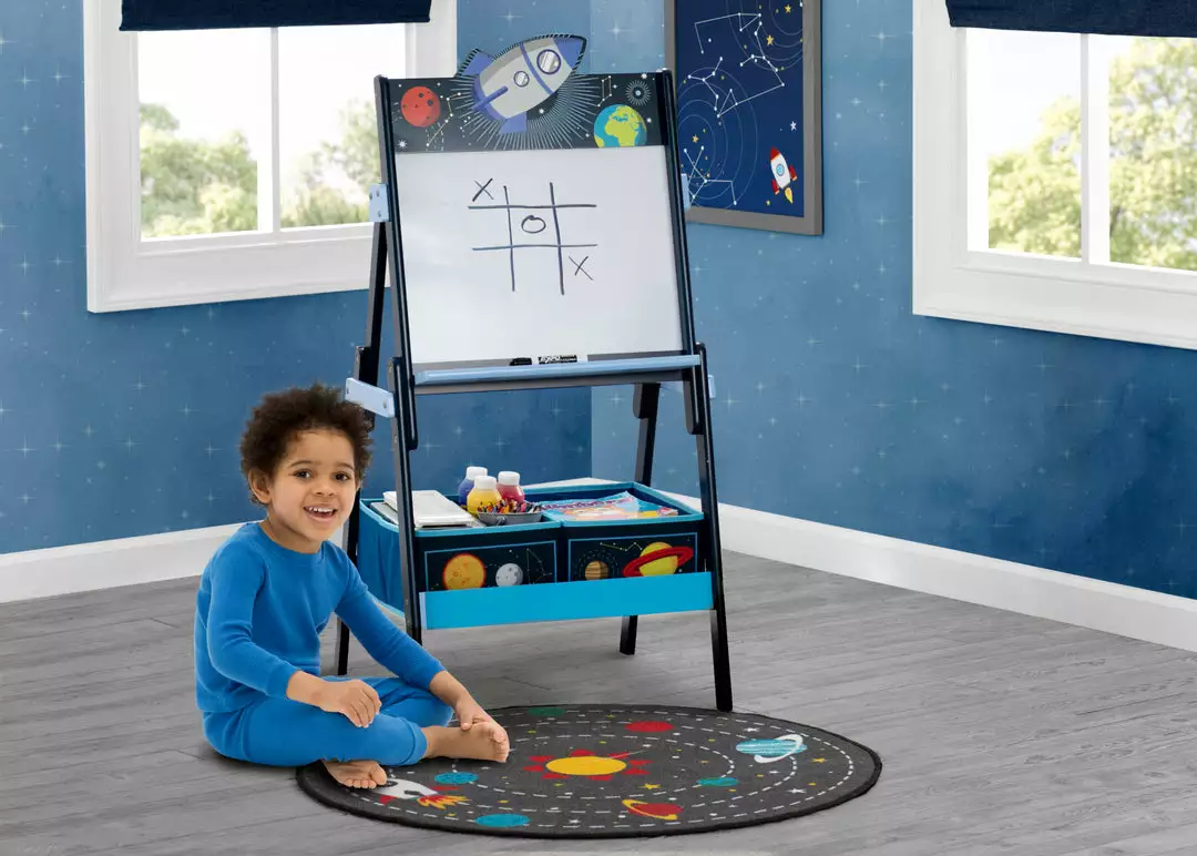 Delta Children Rugs Outer Space Round Area Rug For Kids, 39-Inch 3 Delta Children Rugs Outer Space Round Area Rug For Kids, 39-Inch