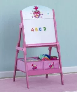 Delta Children Trolls World Of Tour Wooden Activity Easel With Storage Gifts