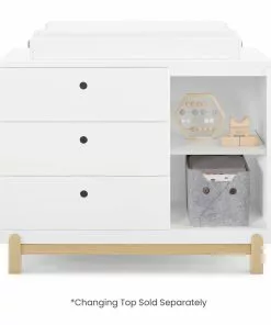 Delta Children Dressers & Changing Tables Poppy 3 Drawer Dresser With Cubbies