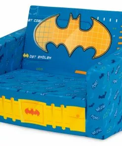 Delta Children Batman Cozee Flip-Out Chair - 2-in-1 Convertible Chair To Lounger For Kids