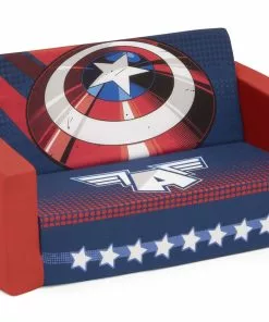 Delta Children Avengers Cozee Flip-Out Sofa - 2-in-1 Convertible Sofa To Lounger For Kids