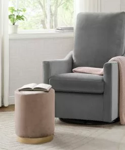 Delta Children Gliders & Rocking Chairs Andie Nursery Glider Swivel Chair With LiveSmart Fabric