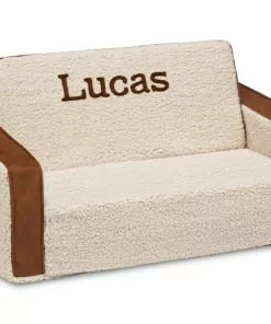 Delta Children Personalization Personalized Cozee Flip-Out Sherpa And Leather 2-in-1 Convertible Sofa To Lounger For Kids 10 Delta Children Personalization Personalized Cozee Flip-Out Sherpa And Leather 2-in-1 Convertible Sofa To Lounger For Kids