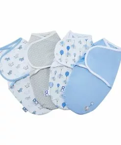 Delta Children Little Lambs Adjustable Swaddle Wrap - Size Large, Fits Babies 3-6 Months/14-18 Lbs., 4-Pack Sale