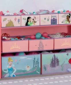 Delta Children Princess Deluxe 9 Bin Design And Store Toy Organizer Storage