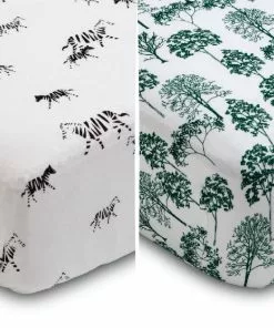 Delta Children What's New Modern Safari Fitted Crib Sheets - 2 Pack