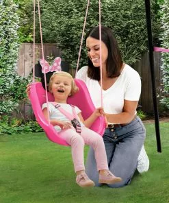 Delta Children Minnie Mouse 2-in-1 Outdoor Kids Swing