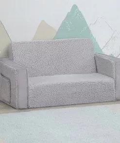 Delta Children Cozee Flip-Out Sherpa And Suede 2-in-1 Convertible Sofa To Lounger For Kids What's New