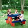 Delta Children What's New PAW Patrol 4 Seat Activity Picnic Table With LEGO Compatible Tabletop