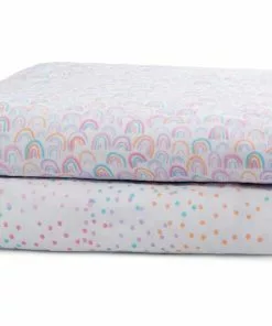 Delta Children Rainbow Confetti Fitted Crib Sheets - 2 Pack What's New