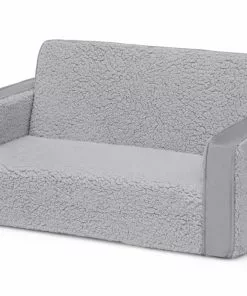 Delta Children Cozee Flip-Out Sherpa And Suede 2-in-1 Convertible Sofa To Lounger For Kids What's New