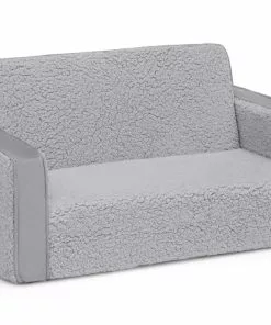 Delta Children Cozee Flip-Out Sherpa And Suede 2-in-1 Convertible Sofa To Lounger For Kids What's New