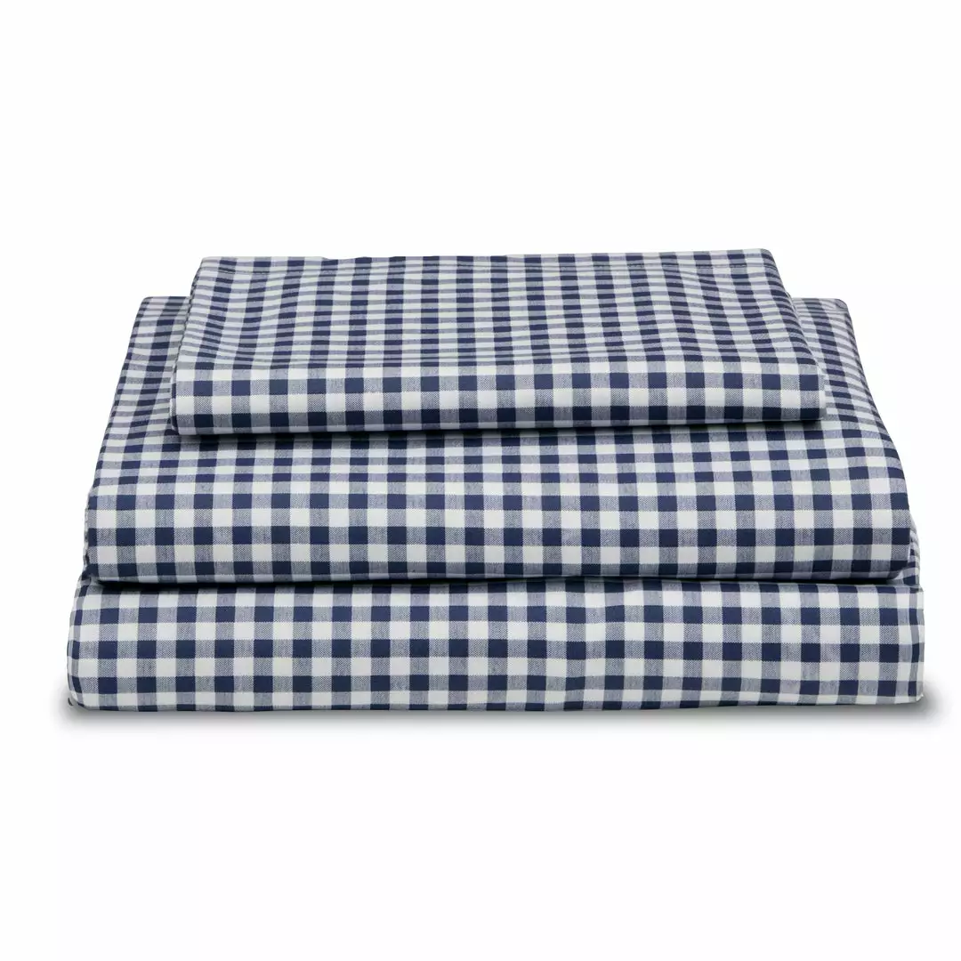 Delta Children Navy Gingham 3-Piece Twin Sheet Set 7 Delta Children Navy Gingham 3-Piece Twin Sheet Set