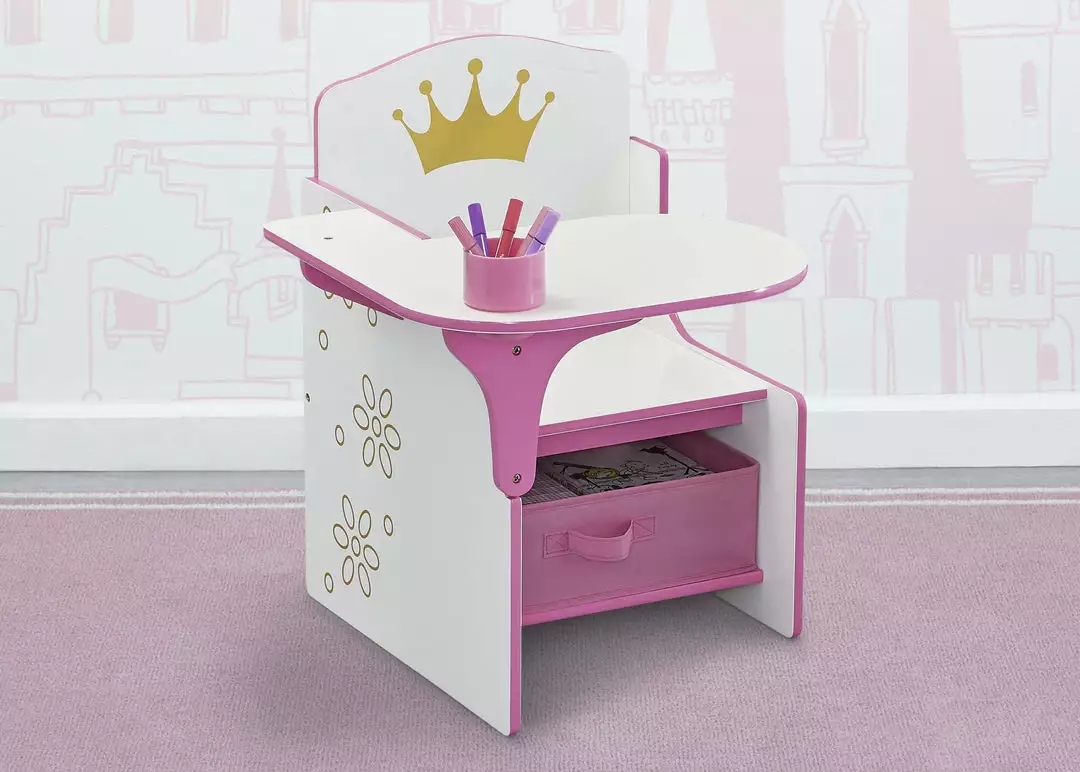Delta Children Princess Crown Chair Desk With Storage Bin Activity Desks 3 Delta Children Princess Crown Chair Desk With Storage Bin Activity Desks