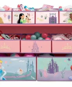 Delta Children Princess Deluxe 9 Bin Design And Store Toy Organizer Storage